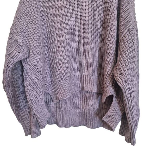 Altar'd State Women's Lavender Cotton/Acrylic Chunky Knit Oversized Sweater - Picture 2 of 9